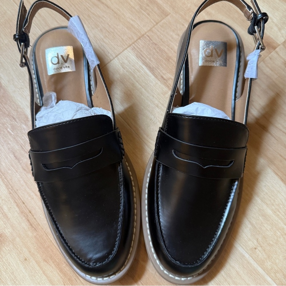 Dolce Vita Cabo Slingback Loafers – Black – Size 10 – NIB